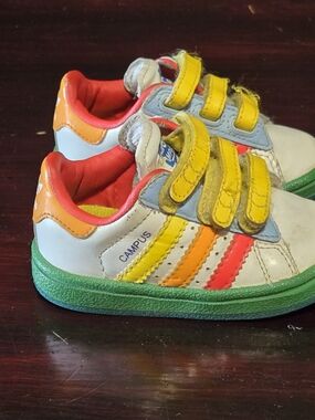 Adidas Superstar X Campus Rainbow Shoes Kids Size 4K EUC Toddlers